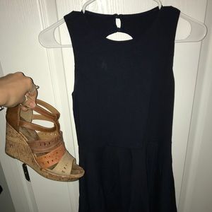 Navy Blue Skater Girl Dress